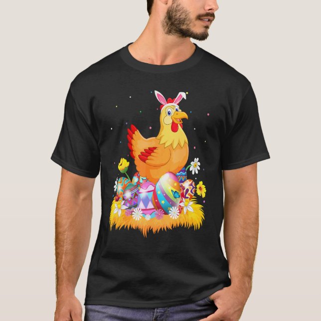 Camiseta Ovo de Páscoa Frango Fofo Páscoa Domingo (Frente)