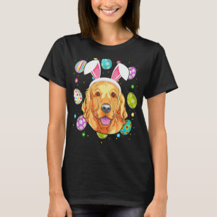 Camiseta Ovo de Páscoa Orelha de Coelho Retriever Dourado