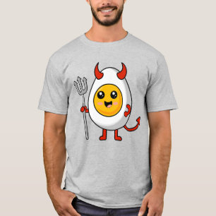 Camiseta Ovo Diabólico Fofo Kawaii