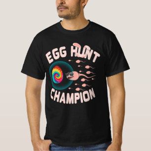 Camiseta Ovo Hunt Champion Pai Páscoa Esperma Nadando Annou