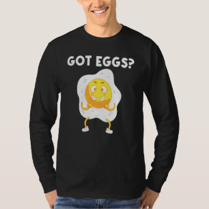 Camiseta Ovo Legal Para Homens Mulheres Frito Assado Pochê