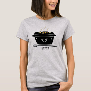 Camiseta Ovo quente dos jjigae macios picantes coreanos da