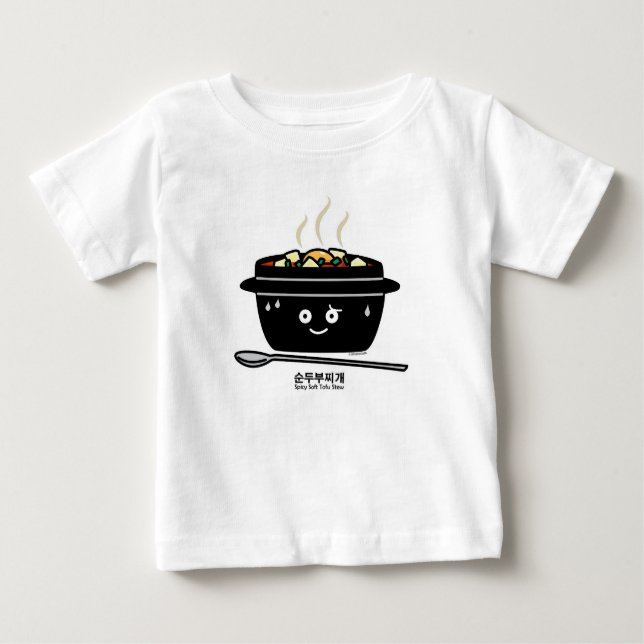Camiseta Ovo quente dos jjigae macios picantes coreanos da (Frente)
