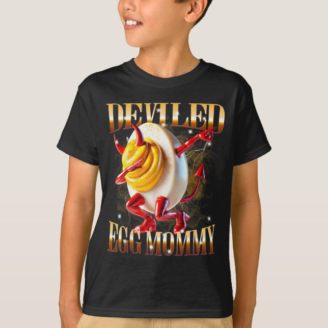 Camiseta Ovo recheado engraçado Humor de comida Dab Meme De (Frente)