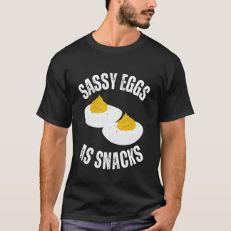 Camiseta Ovo Recheado Ovos Sassy Jantar Humor Amante de Com