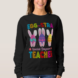 Camiseta Ovo Stra Especial Daycare Professora Bunny Páscoa