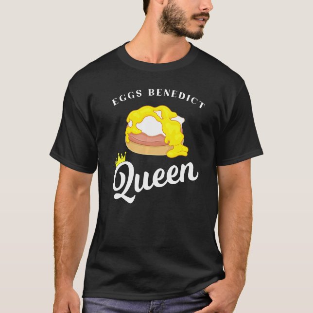 Camiseta Ovos Benedict Queen Breakfast Comida Cote (Frente)