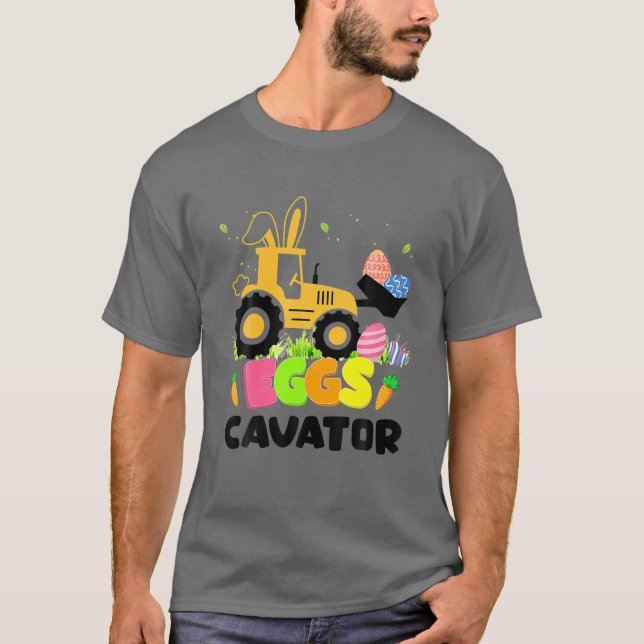 Camiseta Ovos Cavador Engraçado Caça de Ovos de Páscoa (Frente)