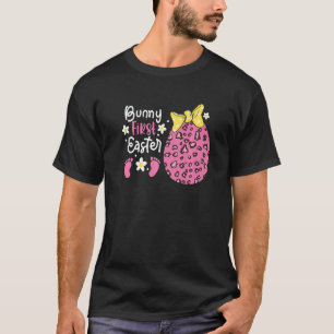 Camiseta Ovos Coelhinhos Dia da Páscoa Leopardo Gravidez Bu