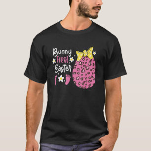 Camiseta Ovos Coelhinhos Dia da Páscoa Leopardo Gravidez Bu