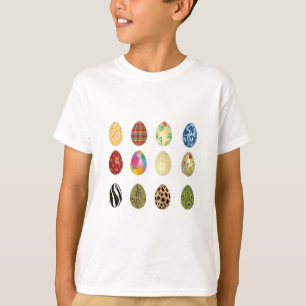 Camiseta ovos coloridos de páscoa