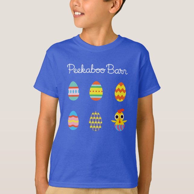 Camiseta Ovos da páscoa da páscoa | do celeiro do Peekaboo (Frente)