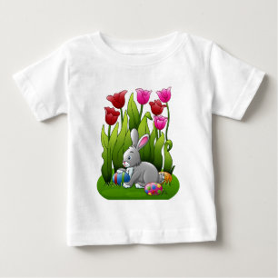 Camiseta Ovos da páscoa escondendo do coelhinho da Páscoa