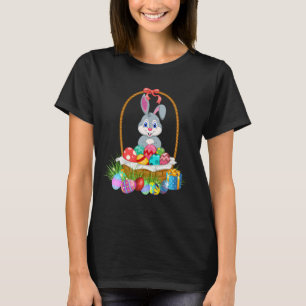 Camiseta Ovos De Cesta De Coelhinho De Coelhinho No Dia Do