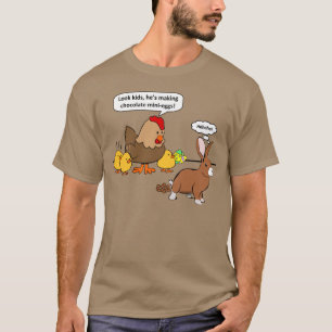 Camiseta Ovos de chocolate engraçados do coelhinho da