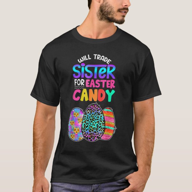Camiseta Ovos de Chocolate Trocarão Irmã por Doces de Pásco (Frente)
