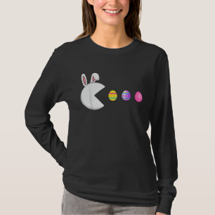 Camiseta Ovos de Coelho de Videogame Páscoa Gamer Crianças 