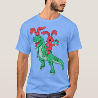 Camiseta Ovos de Dinossauro Coelhinhos felz pascoa T Rex