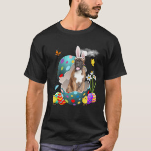 Camiseta Ovos de Felz pascoa de Cachorro Bunny Boxer