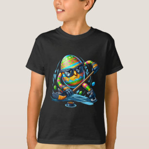 Camiseta Ovos de Jogador de Hóquei da Páscoa Coelho Coelhos