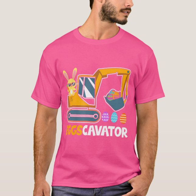 Camiseta Ovos de Ovos de Eggscavator Cama Ovos de Páscoa (Frente)