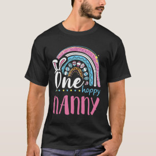 Camiseta Ovos de Páscoa Arco-íris Leopardo Orelhas de Coelh