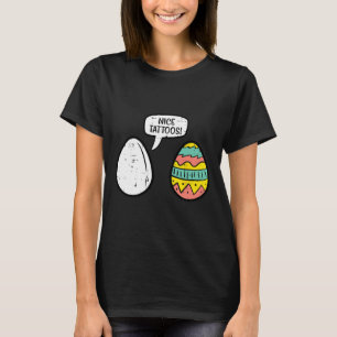 Camiseta Ovos de Páscoa Bonitas Tatuagens Engraçadas Caçand