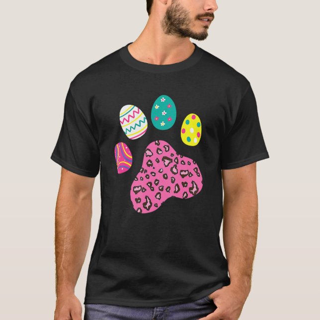 Camiseta Ovos de Páscoa com Impressão de Pata de Cachorro G (Frente)