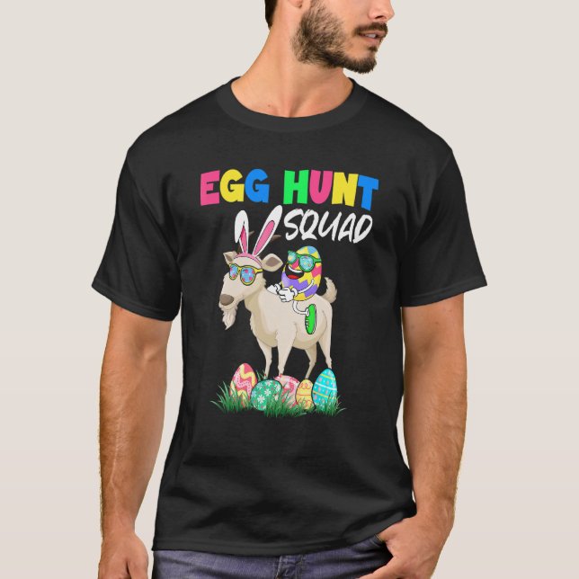 Camiseta Ovos De Páscoa De Caça De Ovos Com Fazenda De Capr (Frente)
