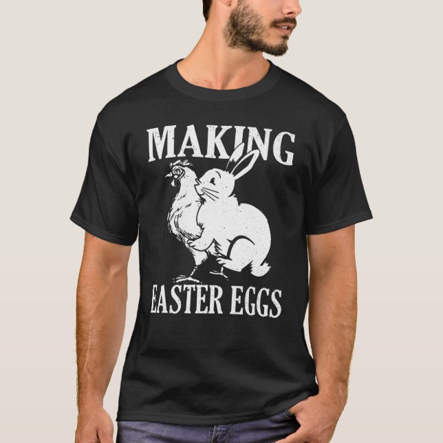 Camiseta Ovos De Páscoa De fazer Coelhinho De Páscoa E Gali (Frente)