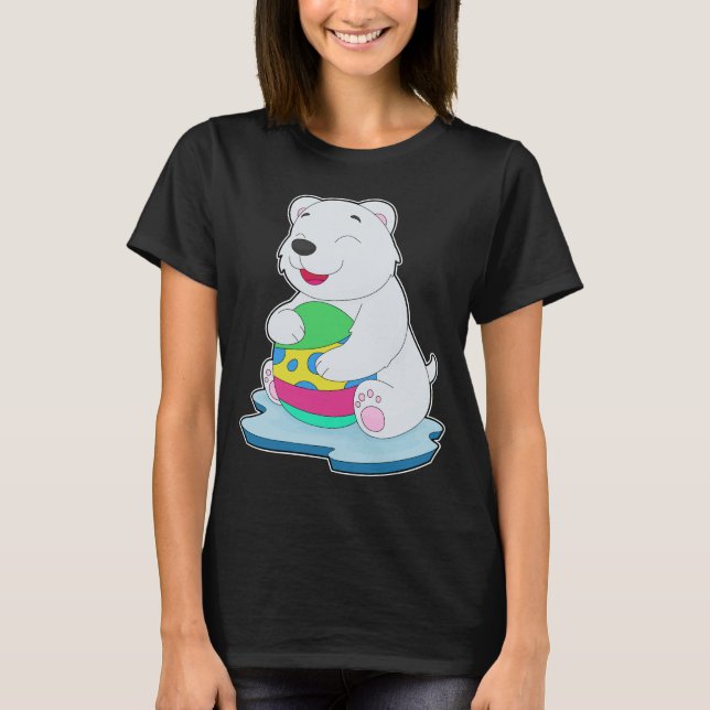 Camiseta Ovos de Páscoa de urso polar (Frente)