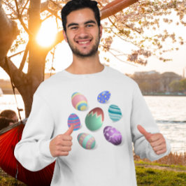 Camiseta Ovos de Páscoa Desortados Coloridos Diversão de Ov