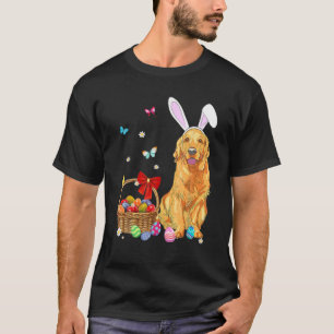 Camiseta Ovos de Páscoa do Coelho de Orelha do Retriever d