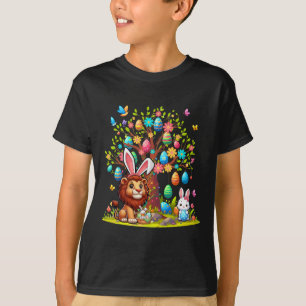 Camiseta Ovos de Páscoa do Coelho Leão Roupas de Árvore Fof