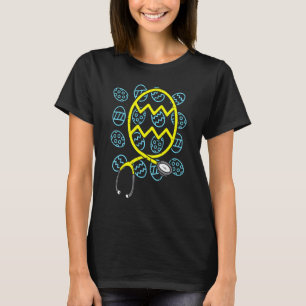 Camiseta Ovos de Páscoa Estetoscópio Limpar Pacu Nicu Er En