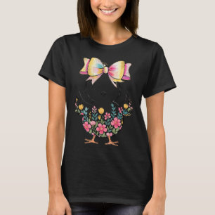 Camiseta Ovos de Páscoa Feliz Frango Fofo Dia de Páscoa Fel
