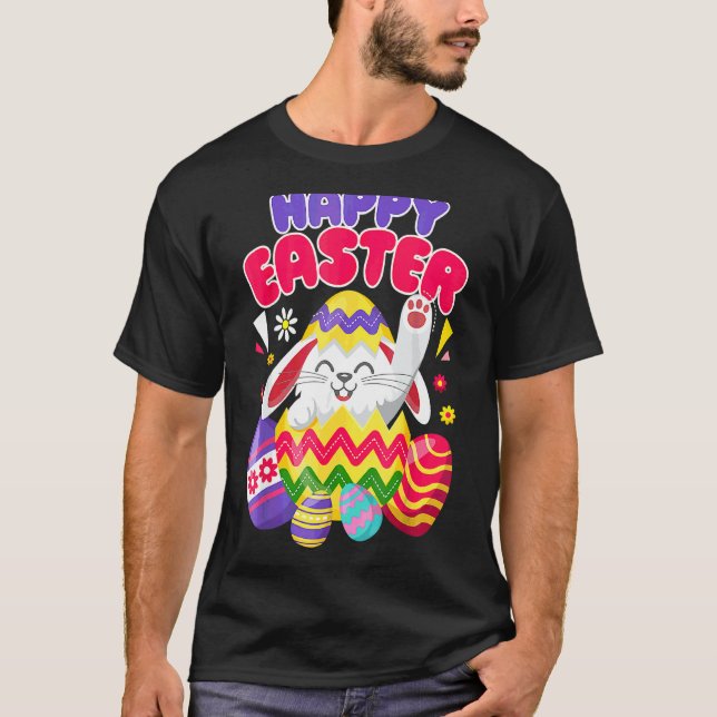 Camiseta Ovos De Páscoa Felizes Para Homens (Frente)
