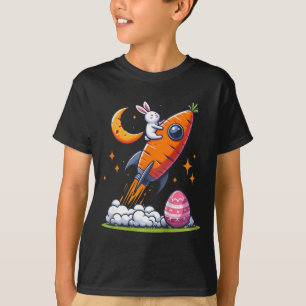 Camiseta Ovos de Páscoa Foguete Infantil Meninos Toddler Co