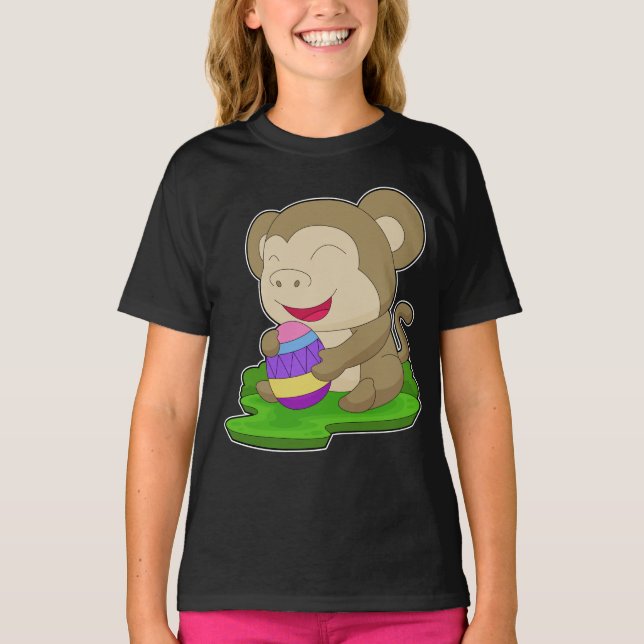 Camiseta Ovos de Páscoa Páscoa de macacos (Frente)
