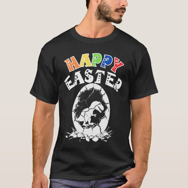 Camiseta Ovos de Páscoa T Rex Dino Boys (Frente)