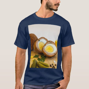Camiseta Ovos escoceses em Wooden Púltimo