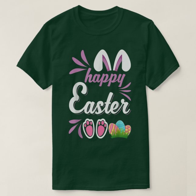Camiseta Ovos felzs pascoa Meninas (Frente do Design)