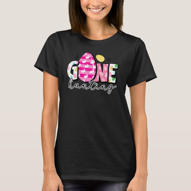Camiseta Ovos Foram Capturando coelho Felz pascoa de Páscoa (Frente)