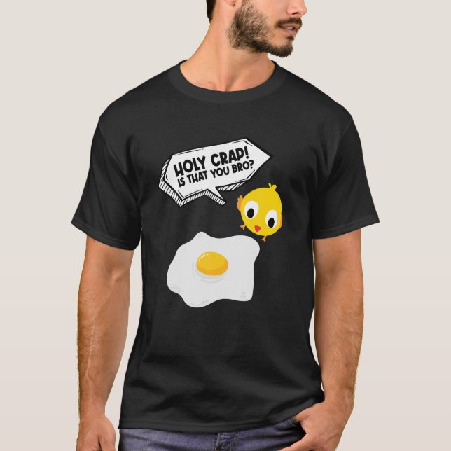 Camiseta Ovos Fresados Engraçados E Figurino De Frango (Frente)