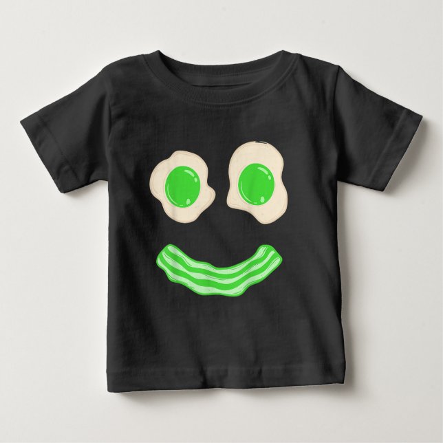 Camiseta Ovos Verdes Sorriem Face Café da Manhã de Brunch (Frente)