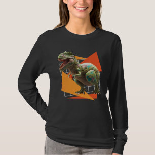 Camiseta Ovospert Caça aos Ovos de Páscoa Dinossauros Coelh