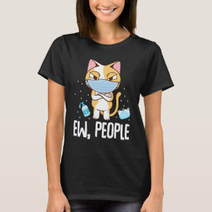 Camiseta Ow Pessoas Gato Vestindo Máscara de Rosto Lavando