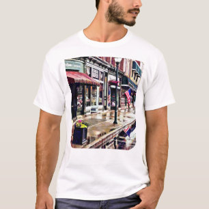 Camiseta Owego NY - Bandeira Americana e Reflexos