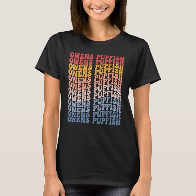 Camiseta Owens Pupfish Groovy Peixe Retro (Frente)