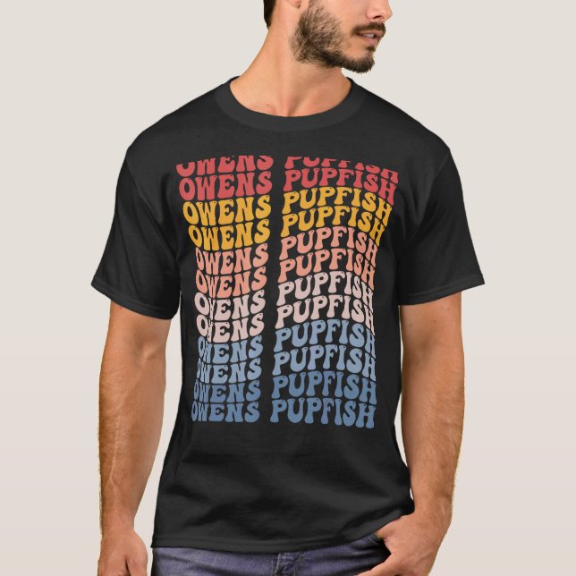 Camiseta Owens Pupfish Groovy Peixe Retro (Frente)
